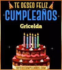 GIF Te deseo Feliz Cumpleaños Gricelda